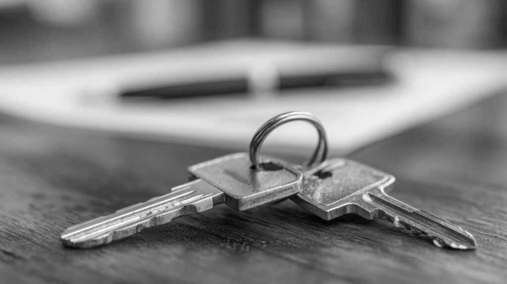 Procédure d’expulsion d’un locataire : clés d’un logement sur une table symbolisant un litige locatif
